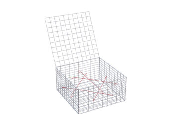Gabionový koš 100 x 100 x 50 cm, oko 5 x 10 cm