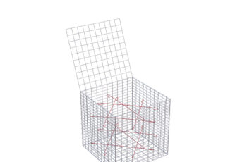 Gabionový koš 50 x 50 x 50 cm, oko 5 x 10 cm