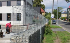 Gabionový plot - Fitness centrum Nový Bor