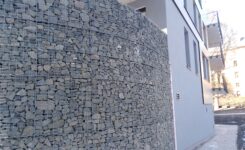 Gabionová zeď – Rezidence Park Masarykova