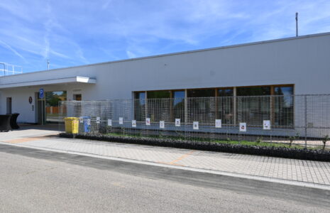 Gabionová treláž – MŠ Osnice